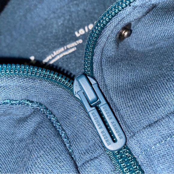 ⭐️Womens Rival Fleece Mesh Full Zip Hoodie by Under Armour, Large/Teal - Picture 6 of 13